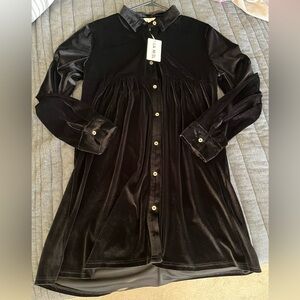 LA MIEL Black Velvet dress